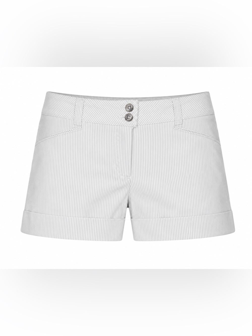 White House Black Market Striped Cuffed Shorts Size 6 Tailored Career Casual